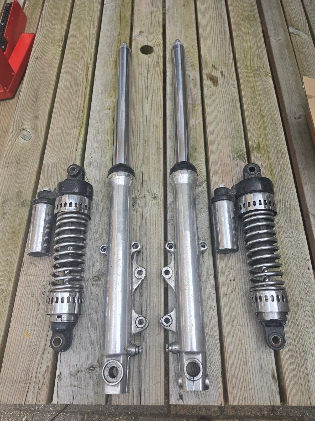 Harley-Davidson voorpoten en achterveren instelbaar. FXR, Ophalen of Verzenden, Gebruikt