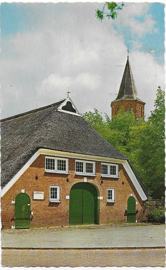 B10 oude gelopen ansichtkaart emmen oudheidskamer, Ophalen of Verzenden, 1960 tot 1980, Gelopen, Drenthe
