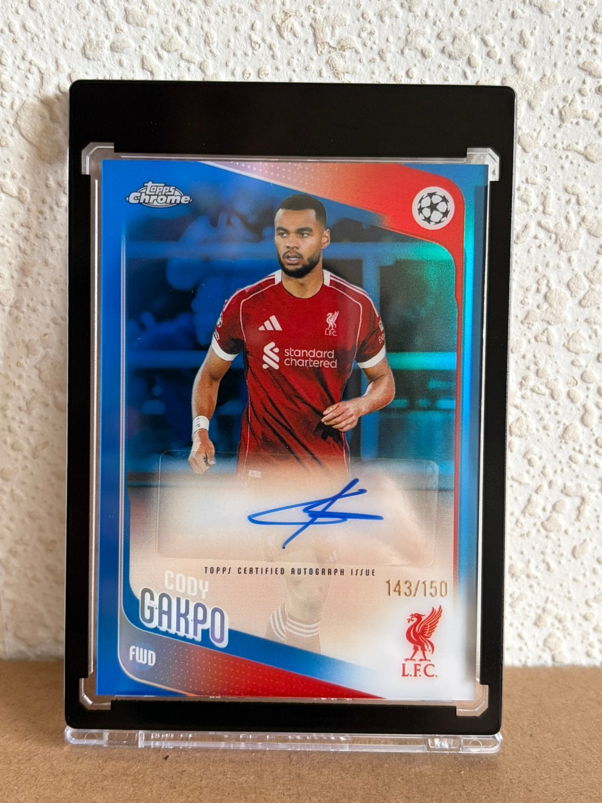 Cody Gakpo Auto /150 Topps Chrome Liverpool Autograph, Ophalen of Verzenden, Nieuw, Buitenlandse clubs, Spelerskaart
