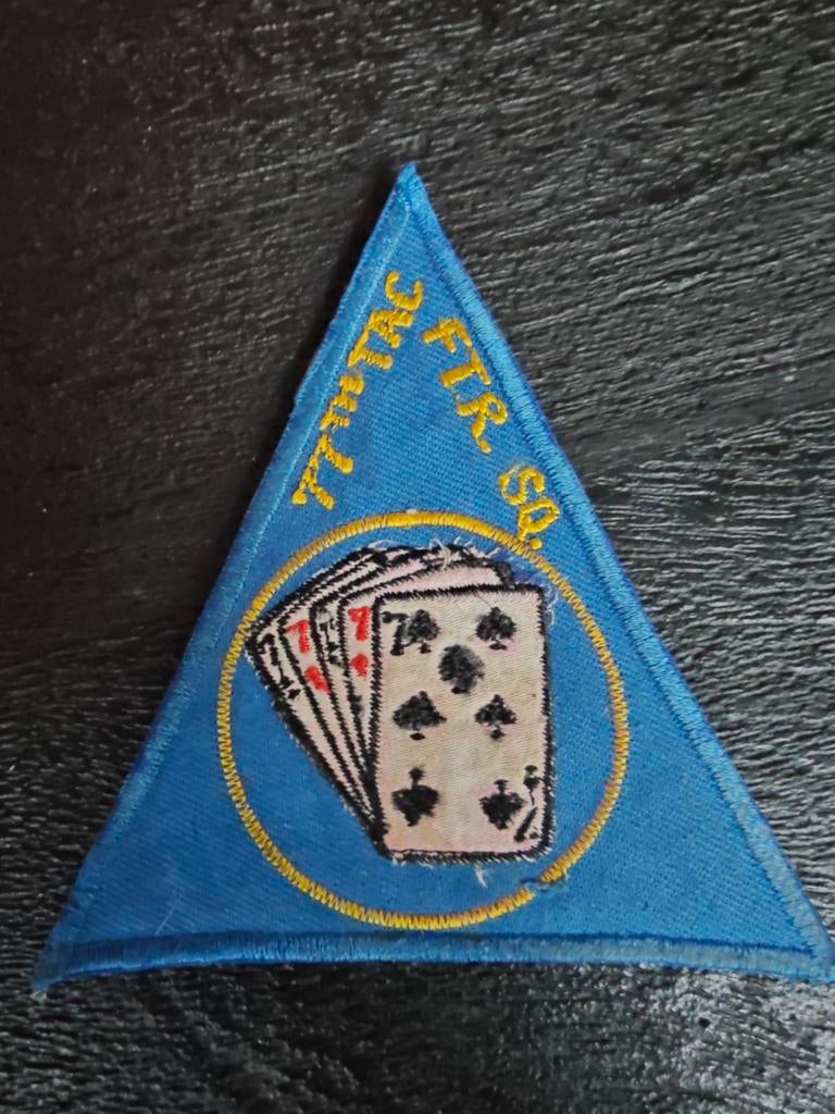 vintage patch for the 77th Tactical Fighter Squadron (TFS),, Verzamelen, Ophalen of Verzenden, Luchtmacht, Amerika, Embleem of Badge