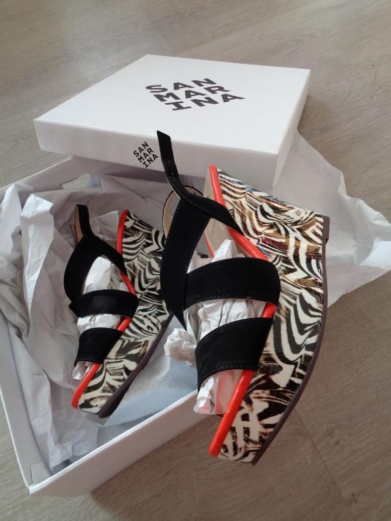 San Marina wedges, sandalen, maat 39 Nieuw in doos, San Marina, Overige kleuren, Nieuw, Sandalen of Muiltjes
