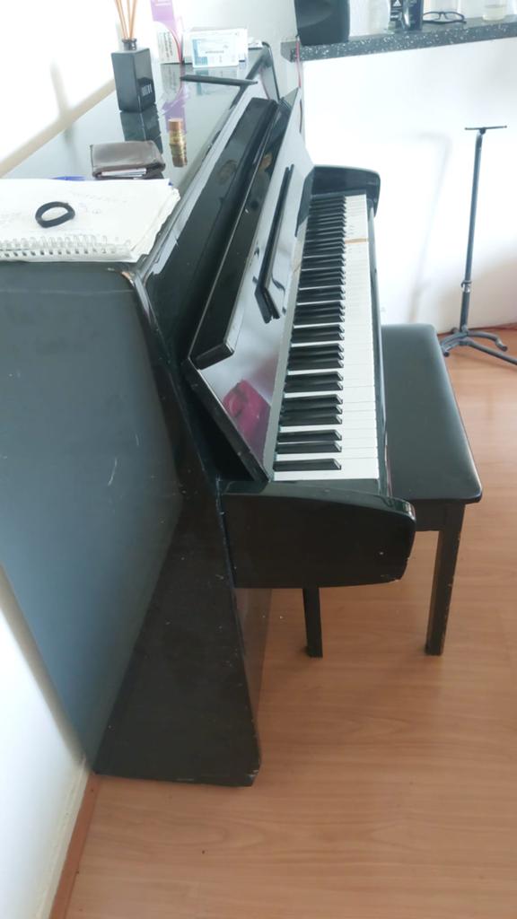 Piano Eisenberg - 1 toets defect, Gebruikt, Zwart, Ophalen of Verzenden, Piano