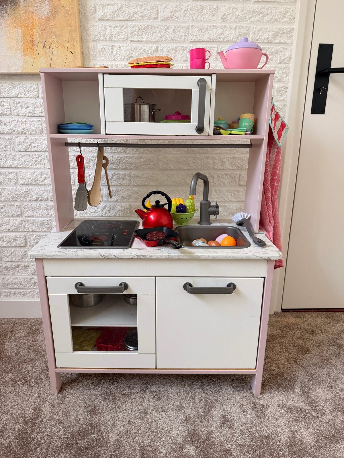 Ikea Speelgoed Keuken met Accessoires, Ophalen, Gebruikt, Hout, Speelkeuken