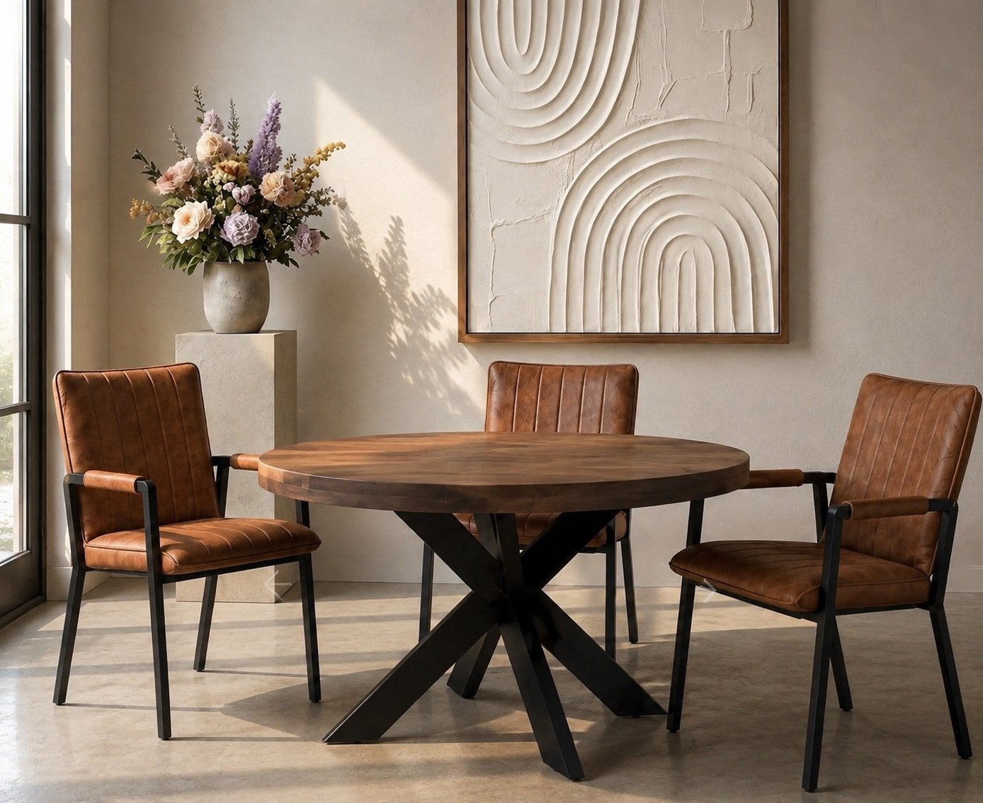 Eettafel set te koop!, Huis en Inrichting, Ophalen, 200 cm of meer, 50 tot 100 cm, Zo goed als nieuw