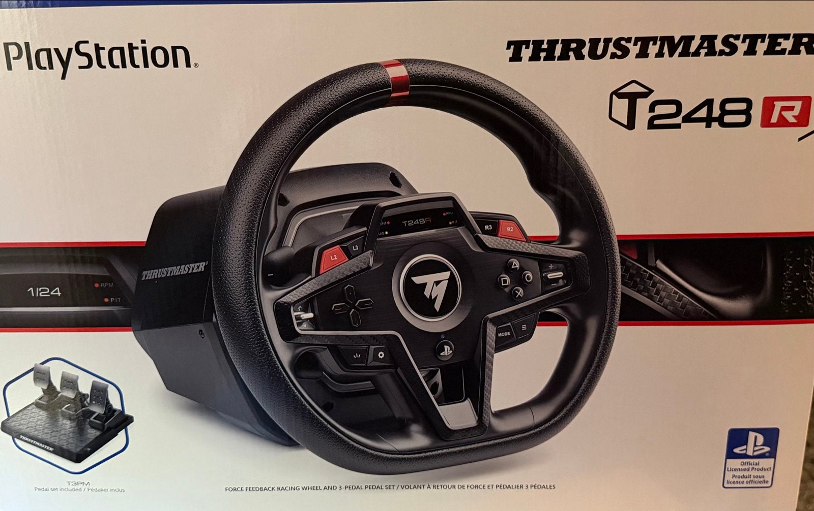 !NIEUW! Thrustmaster T248r Racestuur met Pedalen PC/PS5, Racestuur, Nieuw, Force feedback, Thrustmaster