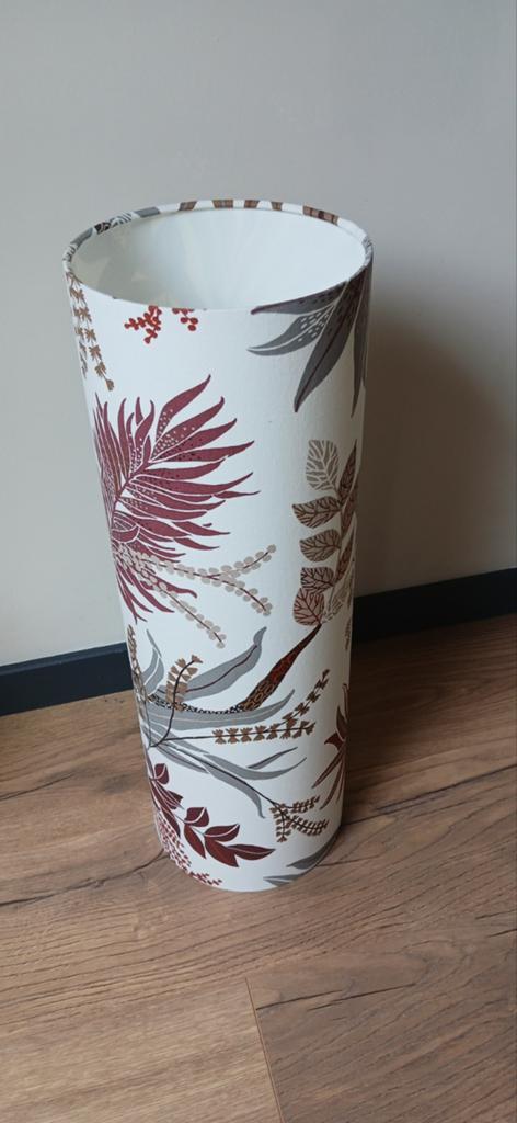 Lampenkap wit grijs rood zgan, Ophalen, Minder dan 50 cm, Rood, Glas