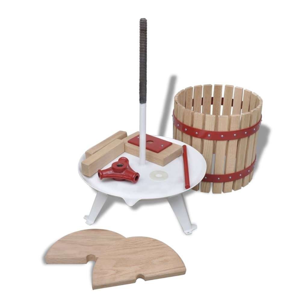 Fruitpers wijnpers juicer pers 6 Liter RVS GRATIS BEZORGD!, Overige typen, Verzenden, Hout, Nieuw