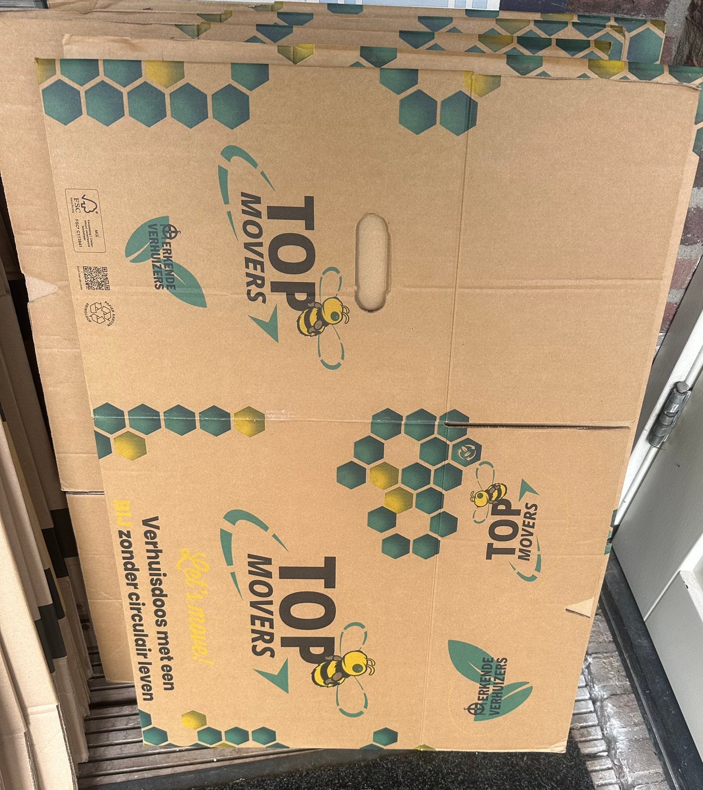 Stevige top movers verhyisdoos (5) en 2st boekenverhuisdozen, Ophalen, Doos, 100 cm of meer, 60 cm of meer