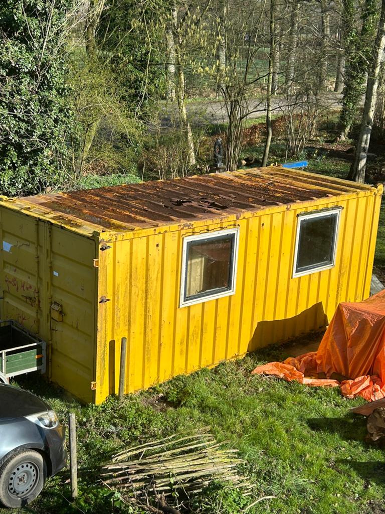 Opslag container 6x2,5 m, Ophalen, Gebruikt