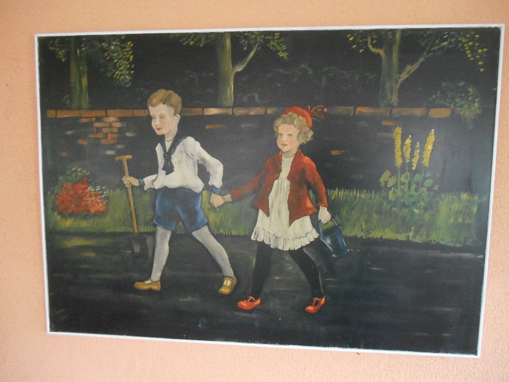 Oude schoolplaat uit Tuindorp- Oostzaan, Antiek en Kunst, Antiek | Schoolplaten, Ophalen, Overige thema's