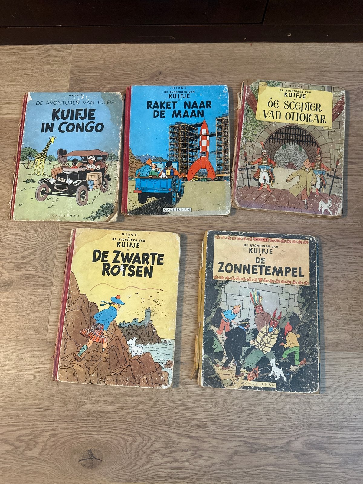Kuifje stripboeken - 5 harde kaft edities, Boeken, Meerdere stripboeken, Ophalen of Verzenden, Gelezen