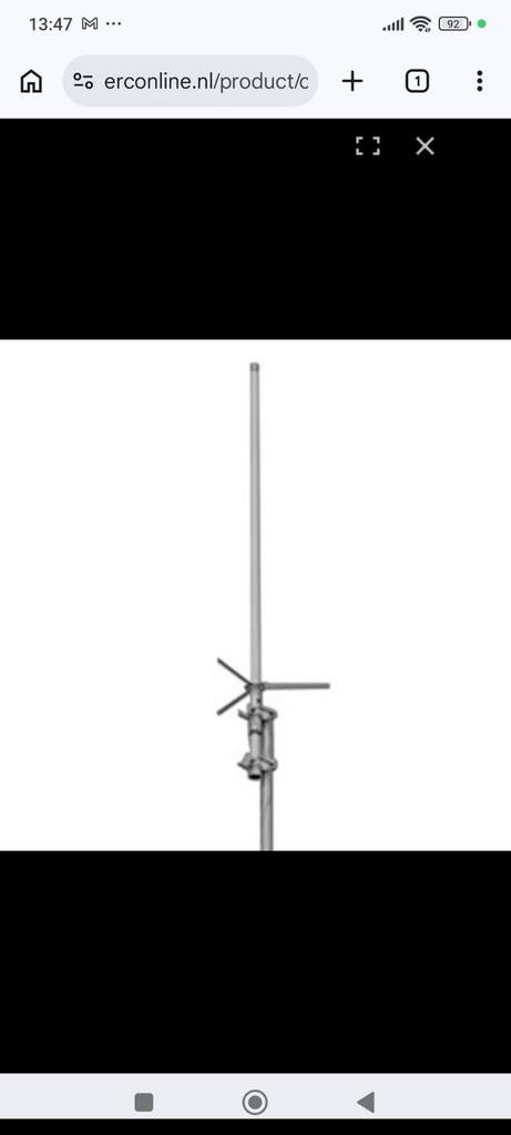 Comet GP-1N 2m/70cm dualband antenne, Ophalen