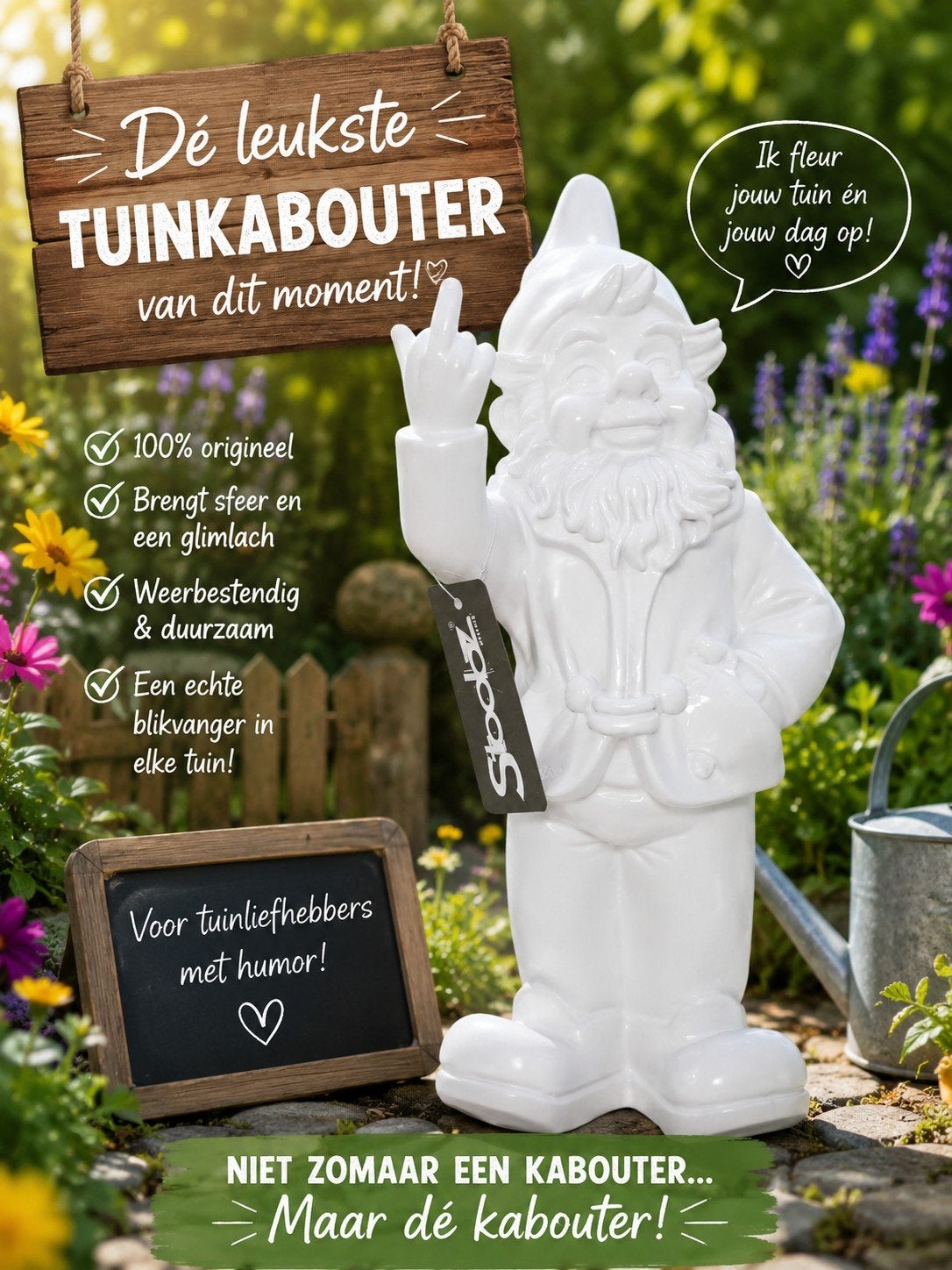 De leukste tuinkabouter!, Ophalen of Verzenden