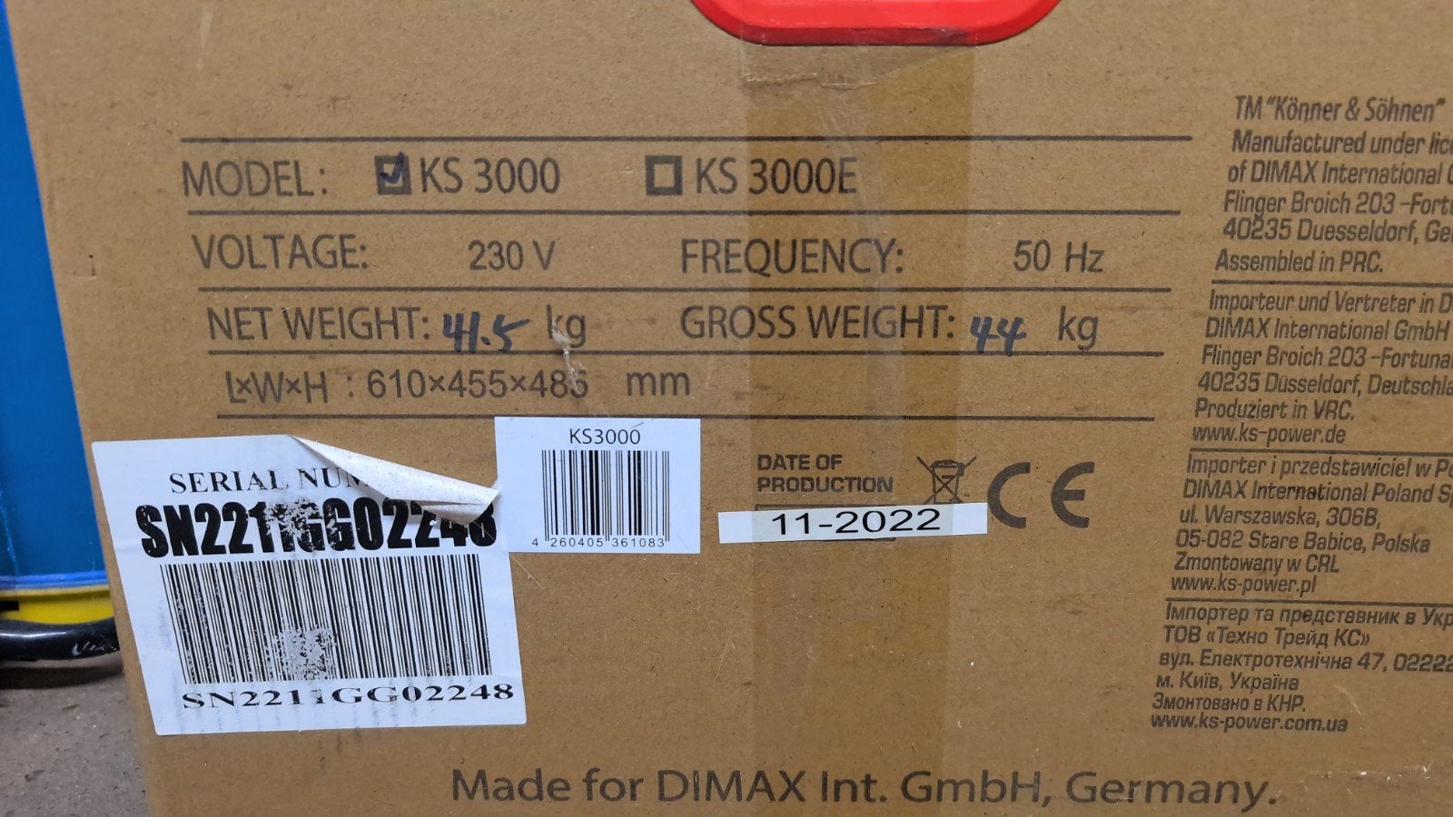 Nieuwe Benzine Generator KS 3000 met 10W-30 Olie, Ophalen of Verzenden