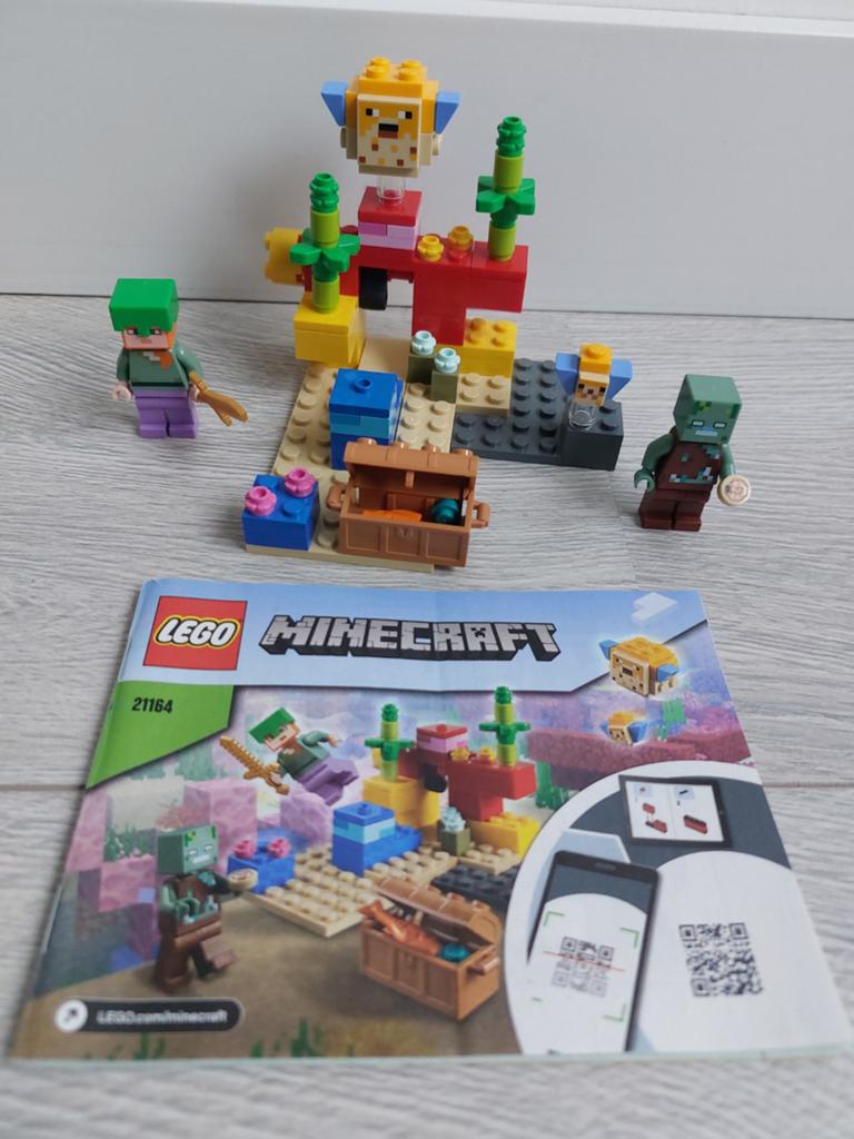 Lego Minecraft 21164 The Coral Reef! Compleet!!, Minecraft, Lego, Ophalen of Verzenden, Zo goed als nieuw