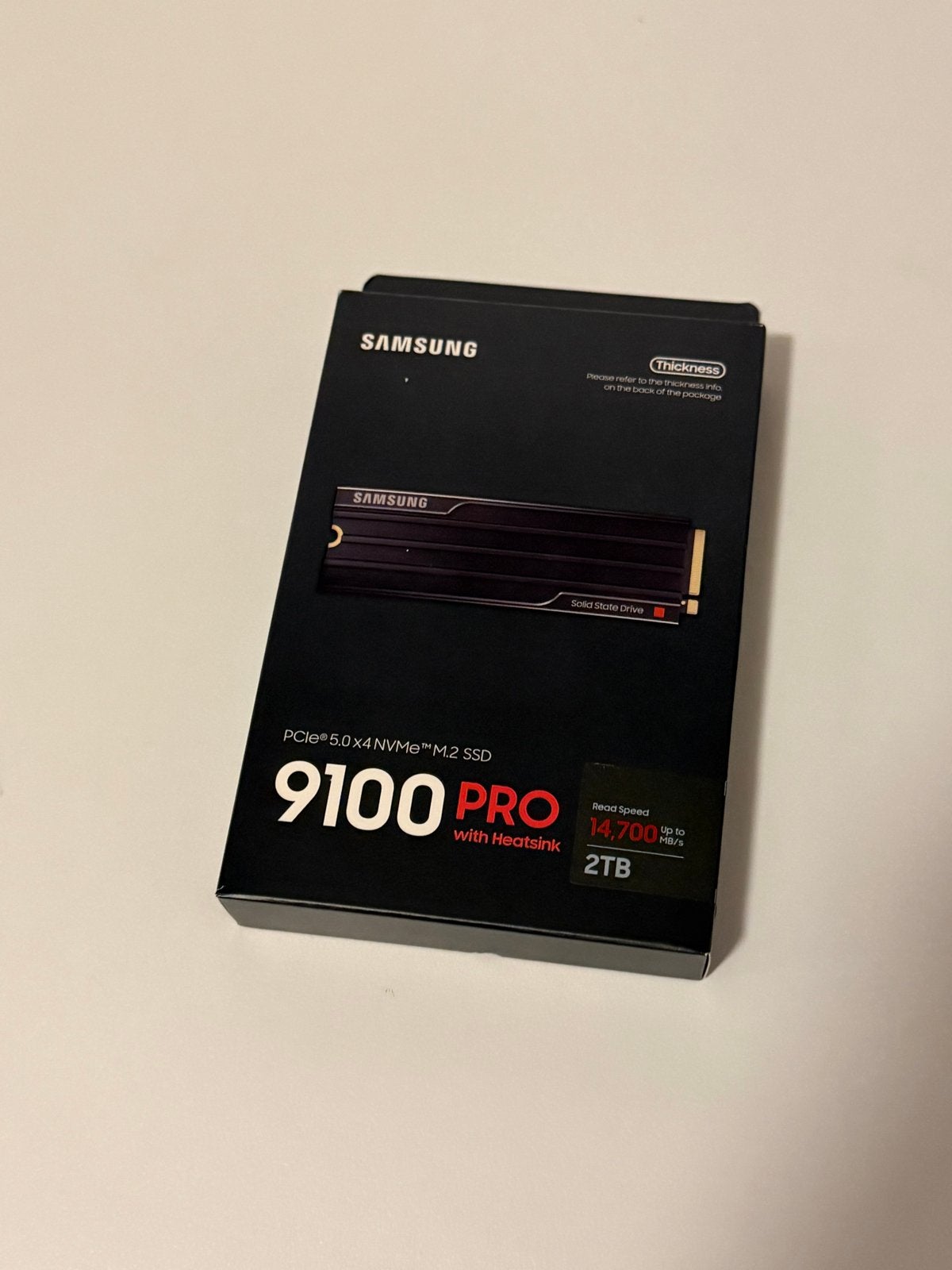 Samsung 9100 PRO PCIe 5.0 NVMe M.2 SSD met Heatsink 2TB, Ophalen, Intern, Server, Nieuw