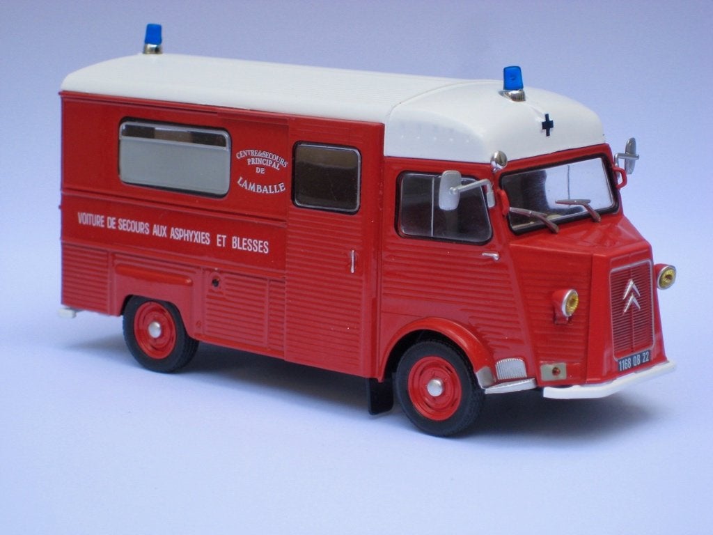 Citroen HY 1972 verlengde brandweerbus VSAB Hachette 1:43, Ophalen of Verzenden, Nieuw, Auto, Overige merken