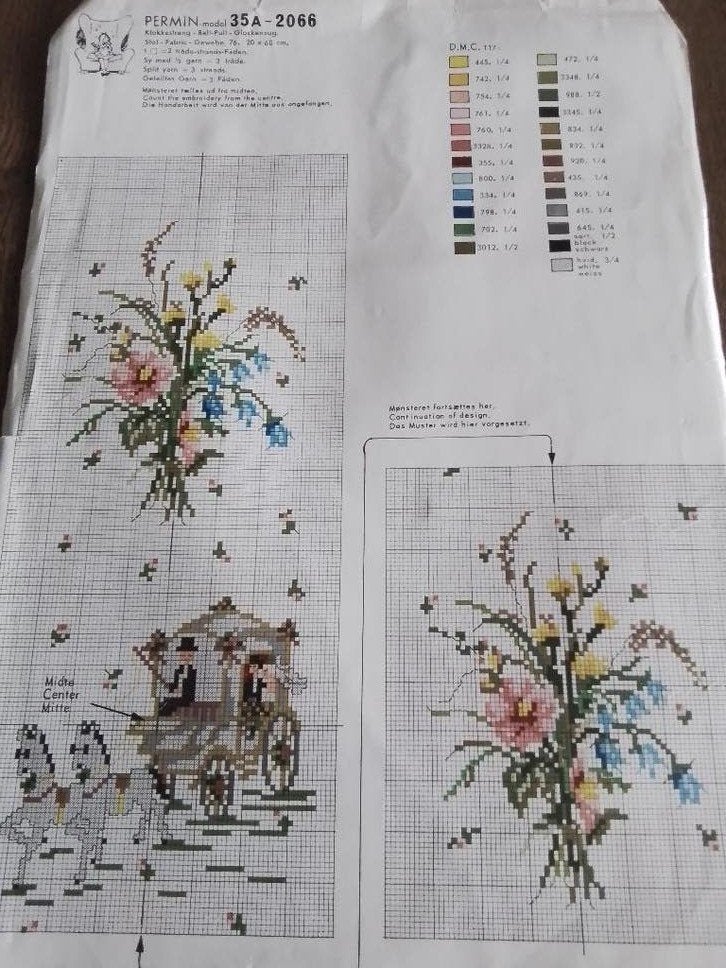 Borduurpakket van een merklap trouwen, nr 35 a 2066, Ophalen of Verzenden, Zo goed als nieuw, Handborduren, Borduurpakket