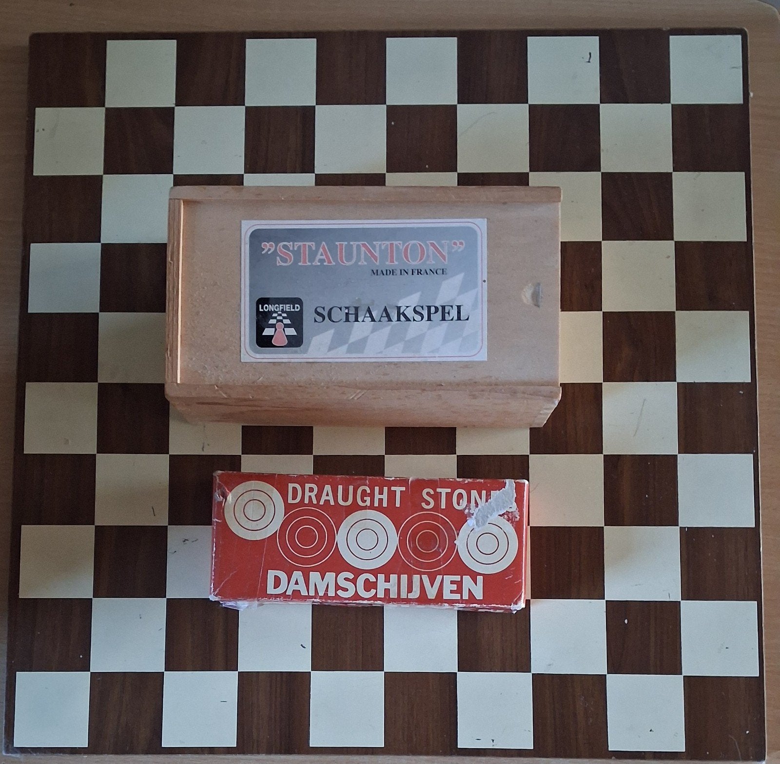 Schaakspel/Damspel. Compleet., Een of twee spelers, Ophalen of Verzenden, Gebruikt