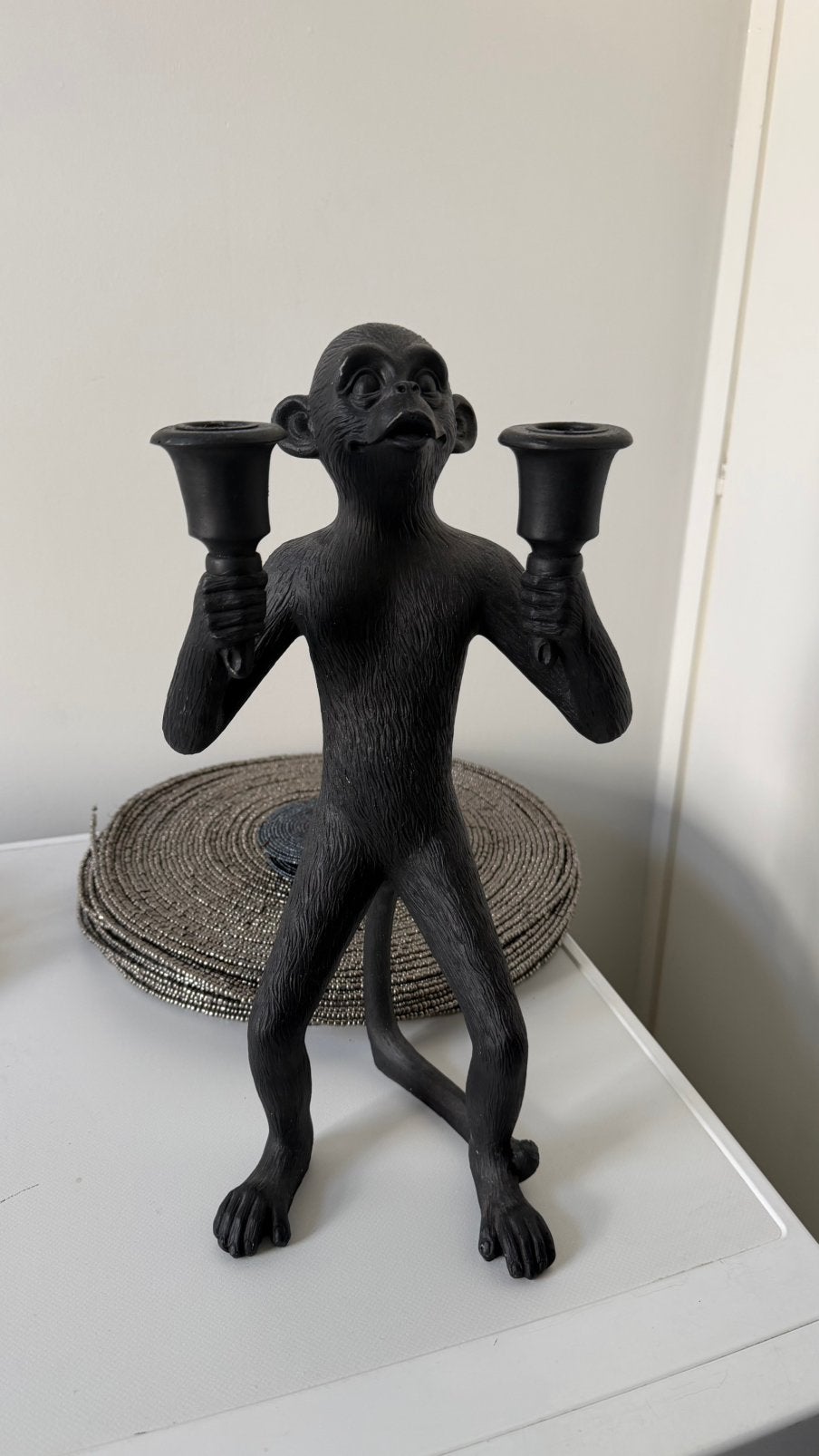 Kaarskandelaar aapje, Ophalen of Verzenden, Koper of Brons