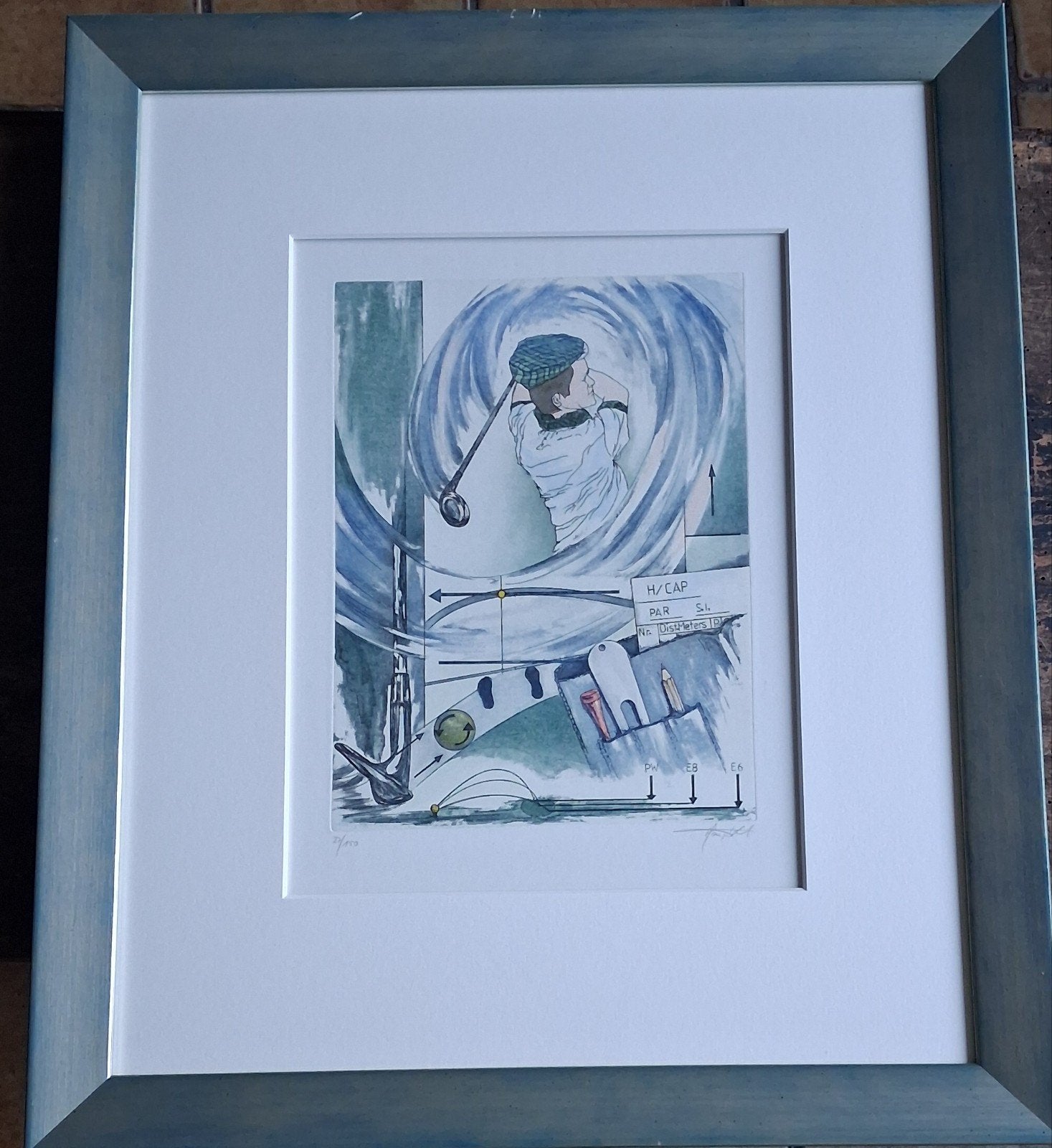 Haupert Laub, Golf. Ets. Sign. 27/150. 45/54 cm., Ophalen, Dagelijks leven, 54 cm, Origineel