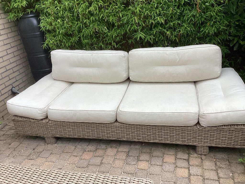 Tuinbank + tafel, Tuin en Terras, Ophalen, Gebruikt, Kunststof
