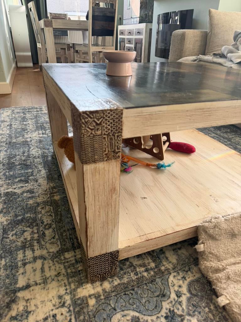 Tafel, stoelen, kleine tafel, comode, 100 tot 150 cm, Zo goed als nieuw, Minder dan 50 cm, Rechthoekig