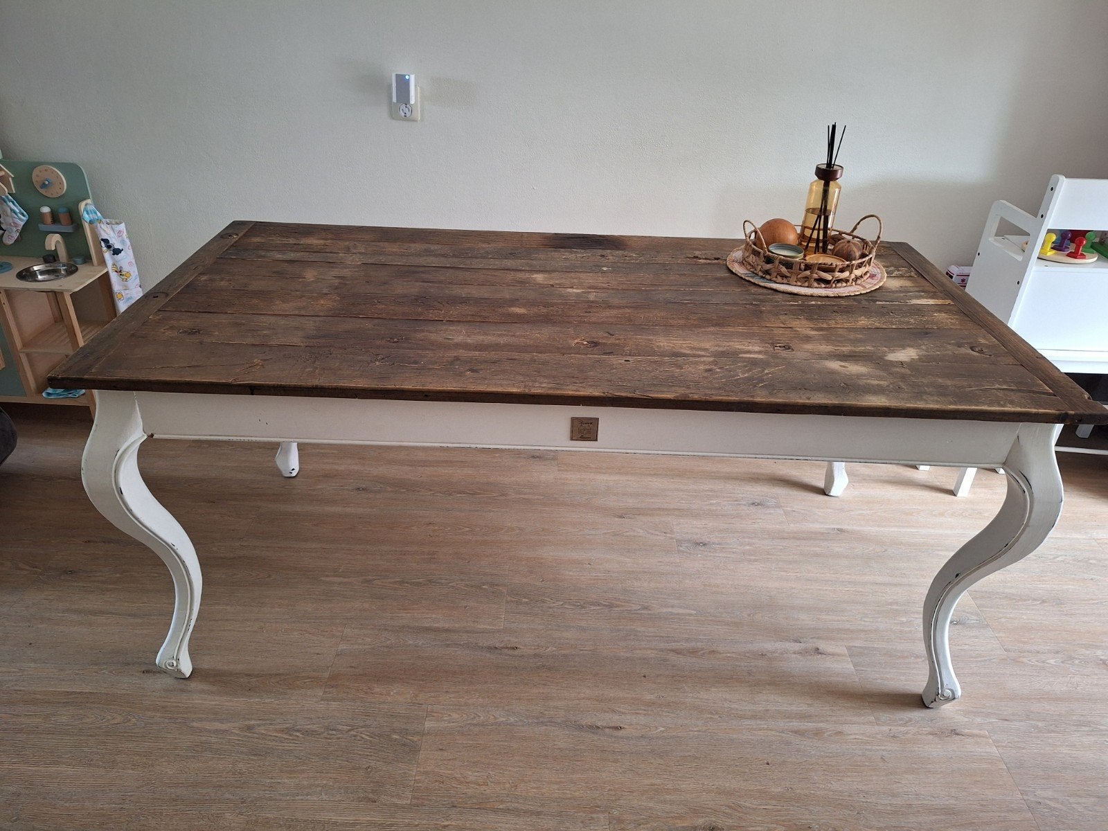 Riviera Maison verlengbare eettafel., Ophalen, 50 tot 100 cm, Zo goed als nieuw, Vijf personen of meer