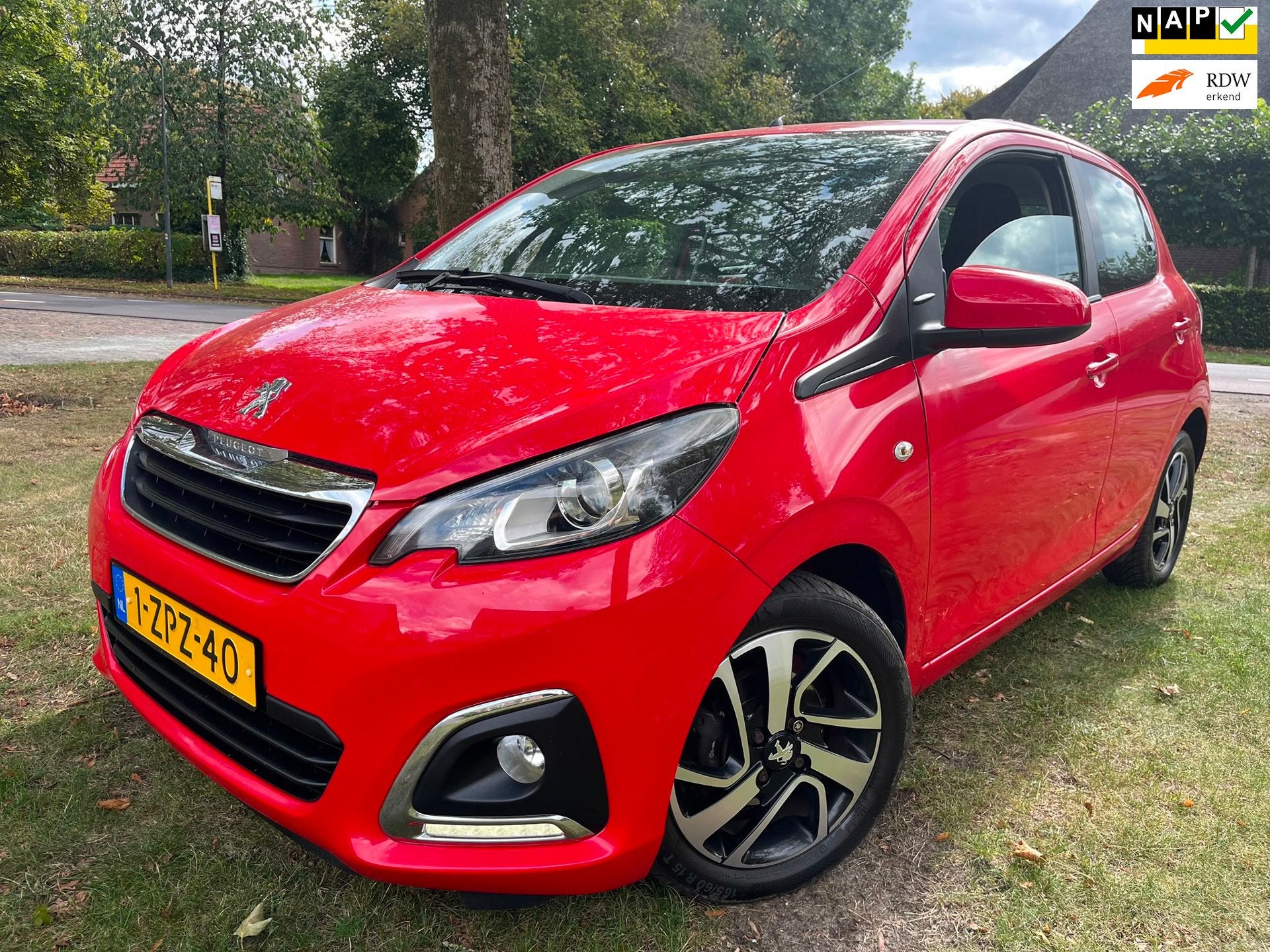 Peugeot 108 1.0 VTi Allure AUTOMAAT / ORG NL / APK 14-7-27, Euro 5, Stof, Gebruikt, Zwart