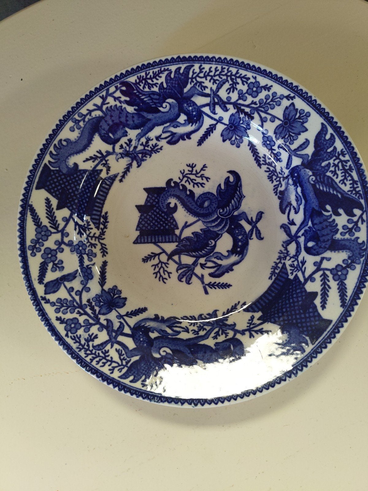 Vintage Petrus Regout sierbord - Dragon decor, Antiek en Kunst, Ophalen of Verzenden