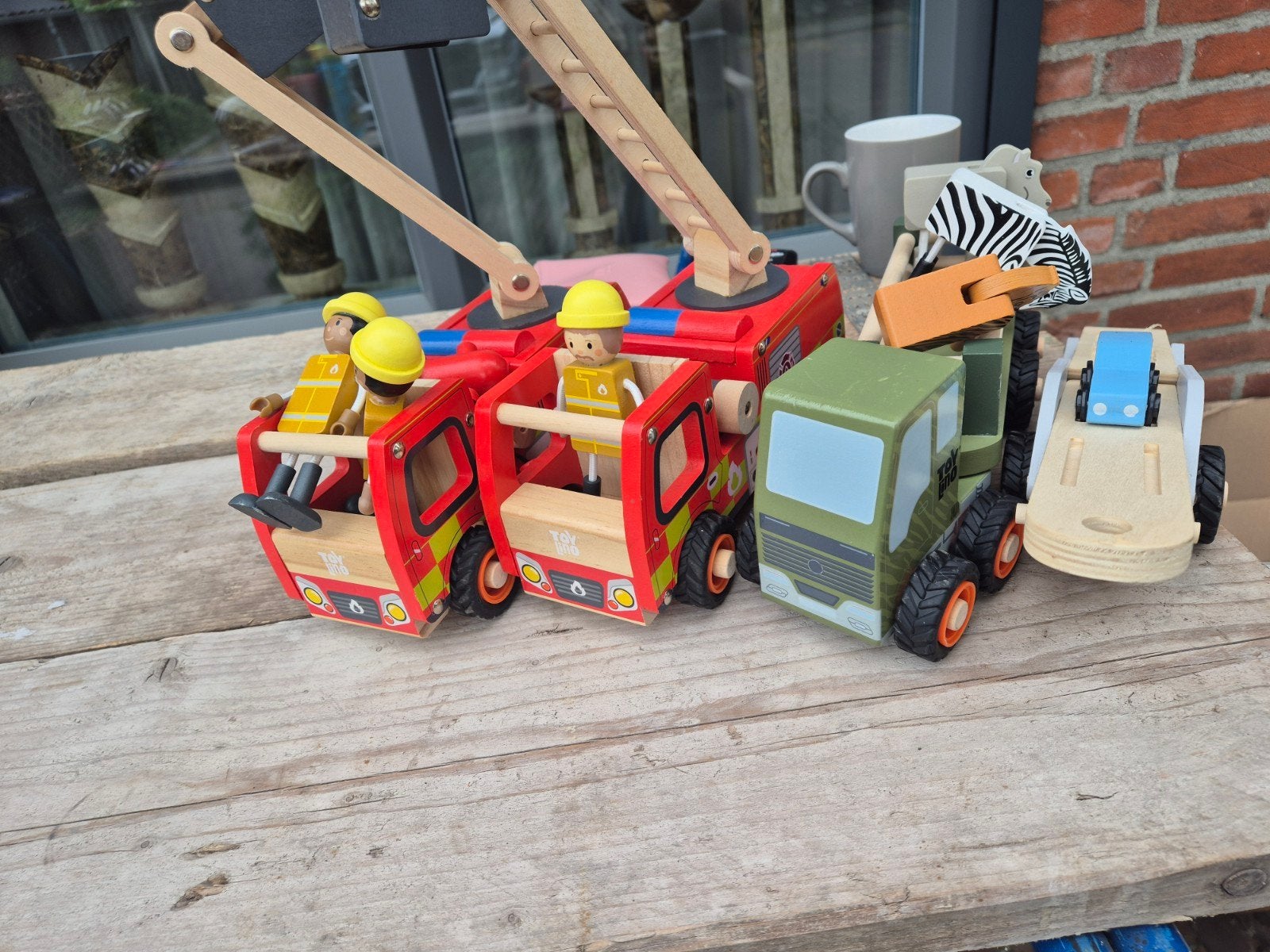 Houten speelgoed wagentjes, Ophalen, Auto, Overige merken