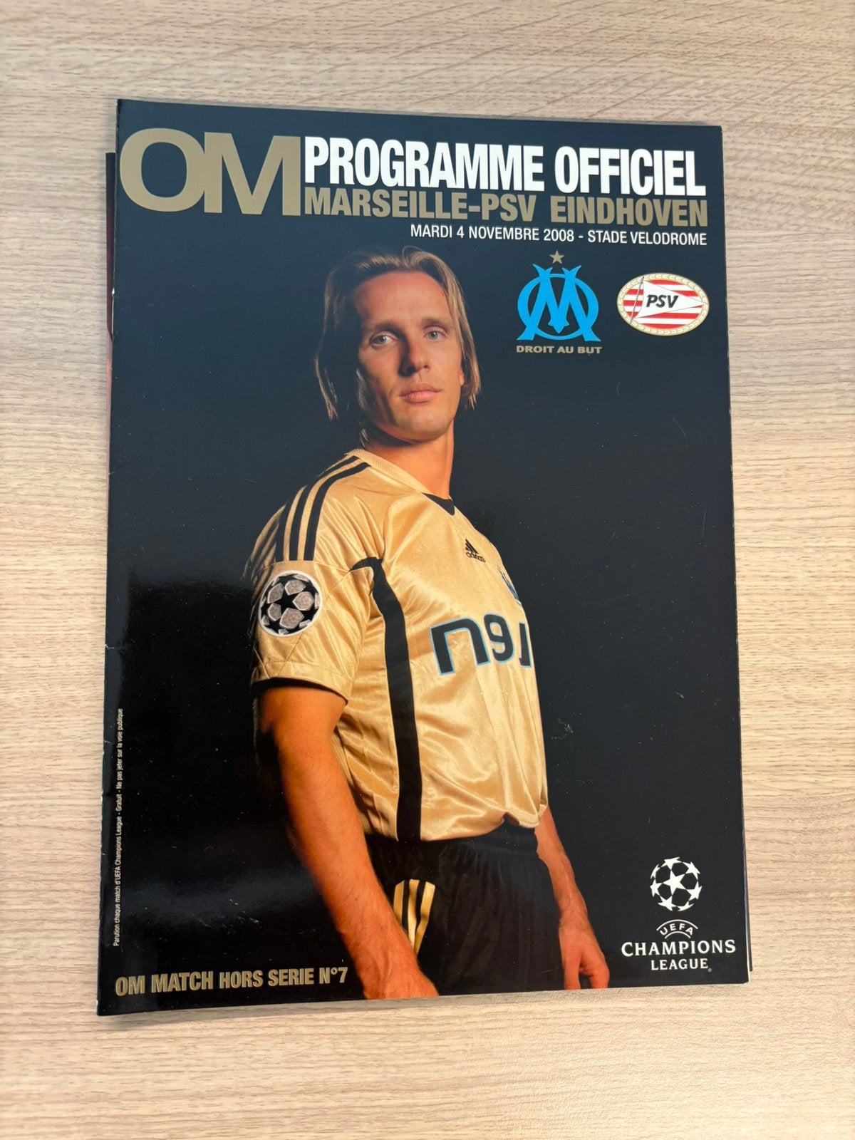 Programmaboekje Olympique Marseille - PSV Eindhoven, Ophalen of Verzenden, Zo goed als nieuw, PSV, Boek of Tijdschrift