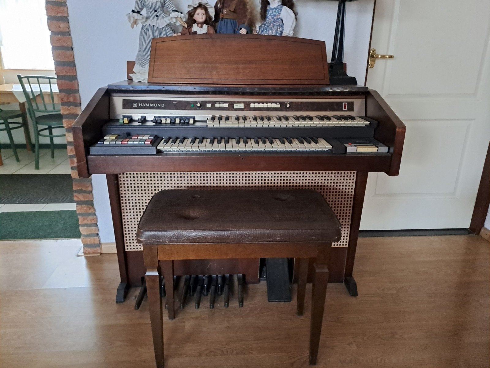 Vintage Hammondorgel met 2 klavieren en pedalen opknapper, Muziek en Instrumenten, Orgels, Ophalen, Gebruikt, 2 klavieren, Orgel