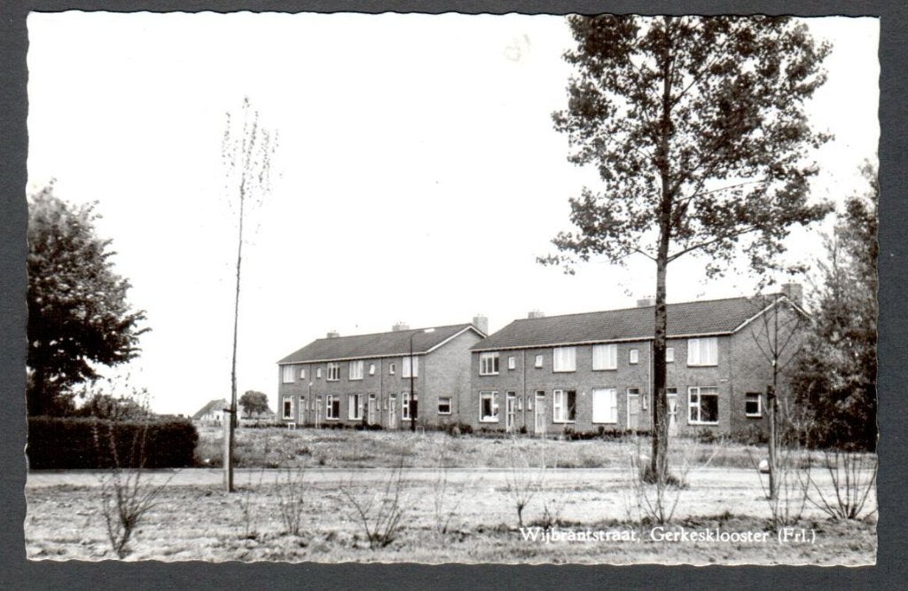 Oude ansicht - Gerkesklooster - Wijbrantstraat - Frl., Ophalen of Verzenden, 1940 tot 1960, Ongelopen, Friesland