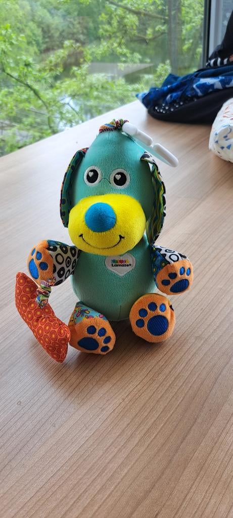 Lamaze speelgoed hondje met bijtring en geluid, Ophalen of Verzenden, Zo goed als nieuw, Overige typen, Met geluid