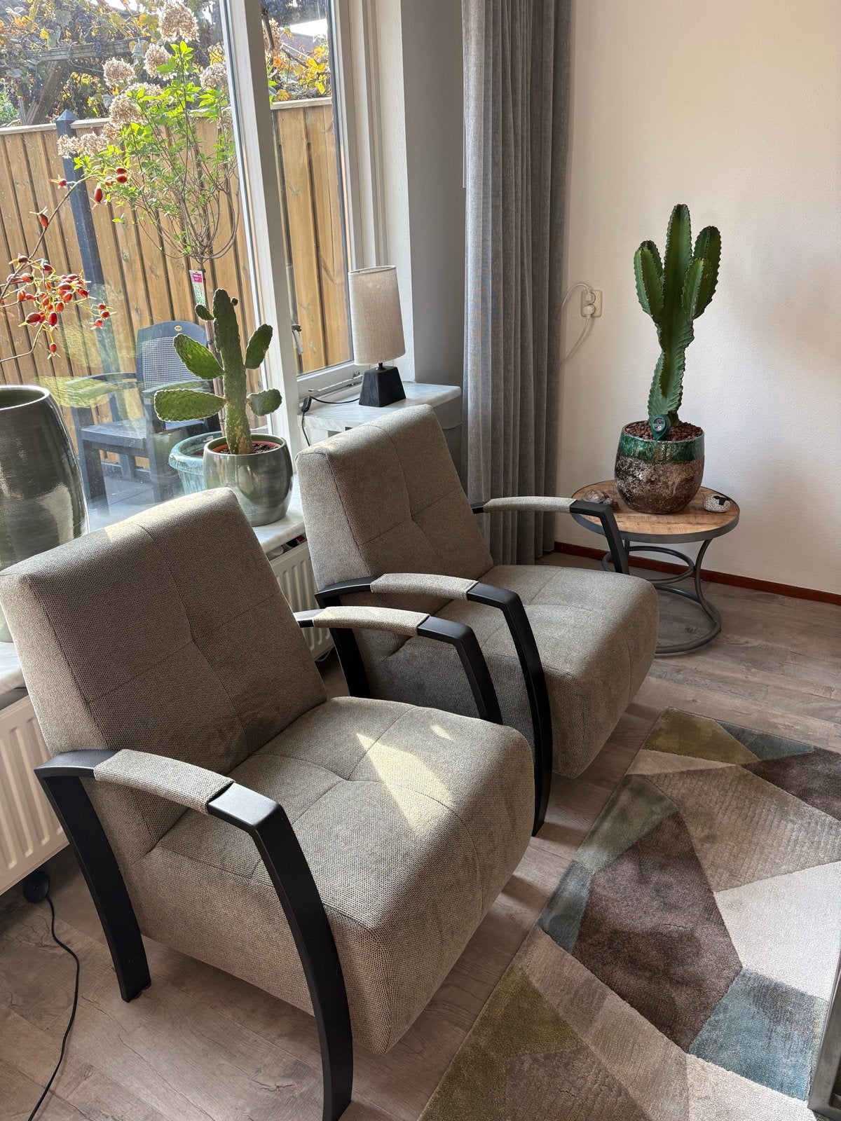 Comfortabele fauteuils - set van 2 ook per stuk te koop, Huis en Inrichting, Ophalen, 75 tot 100 cm, Zo goed als nieuw, Stof
