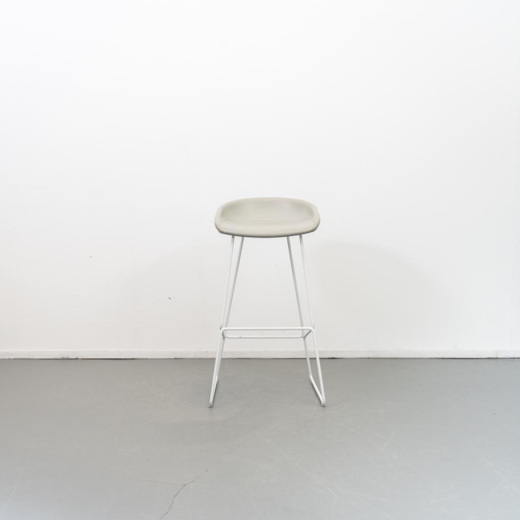 5 Hay about a Stool AAS38 barkruk 75 cm Grijs Leer, Niet ingevuld, Niet ingevuld, Zo goed als nieuw, Leer