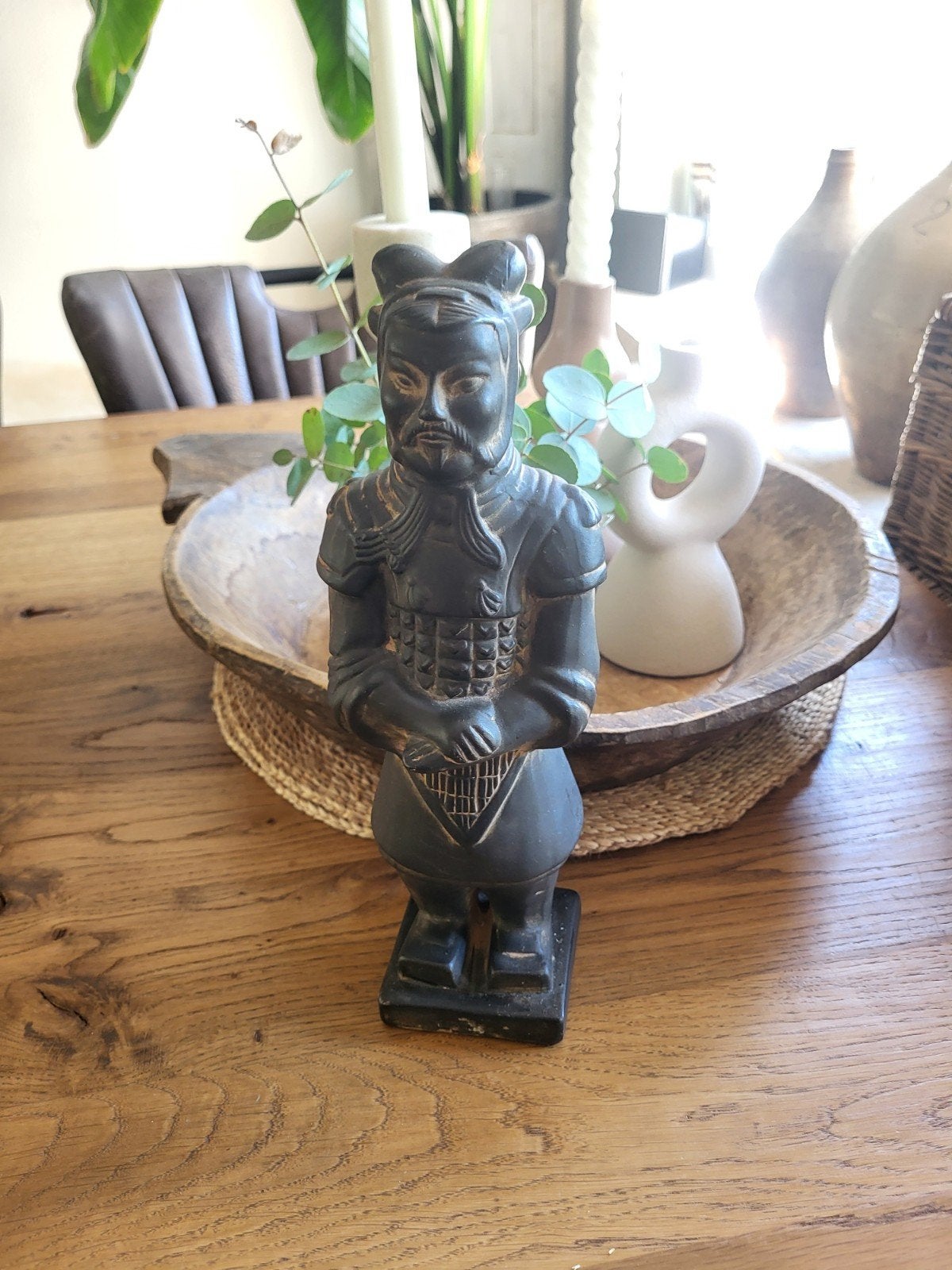 Terracotta Krijger Beeld - Decoratief Oosters Design, Ophalen of Verzenden