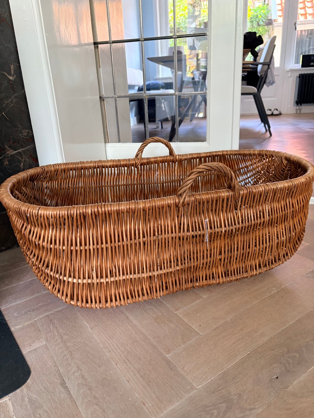Wicker Rotan babymand/ wieg Mozesmand / wasmand/ houtmand, Ophalen, Gebruikt, Wieg