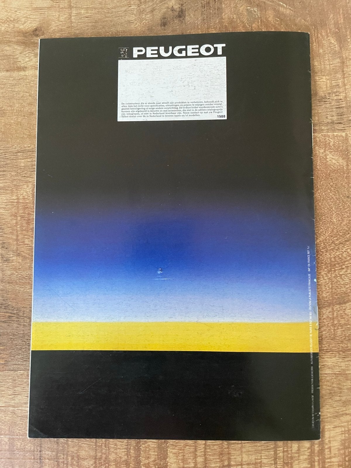 Peugeot 505 Brochure - A5 formaat - 1988, Ophalen of Verzenden, Zo goed als nieuw, Peugeot