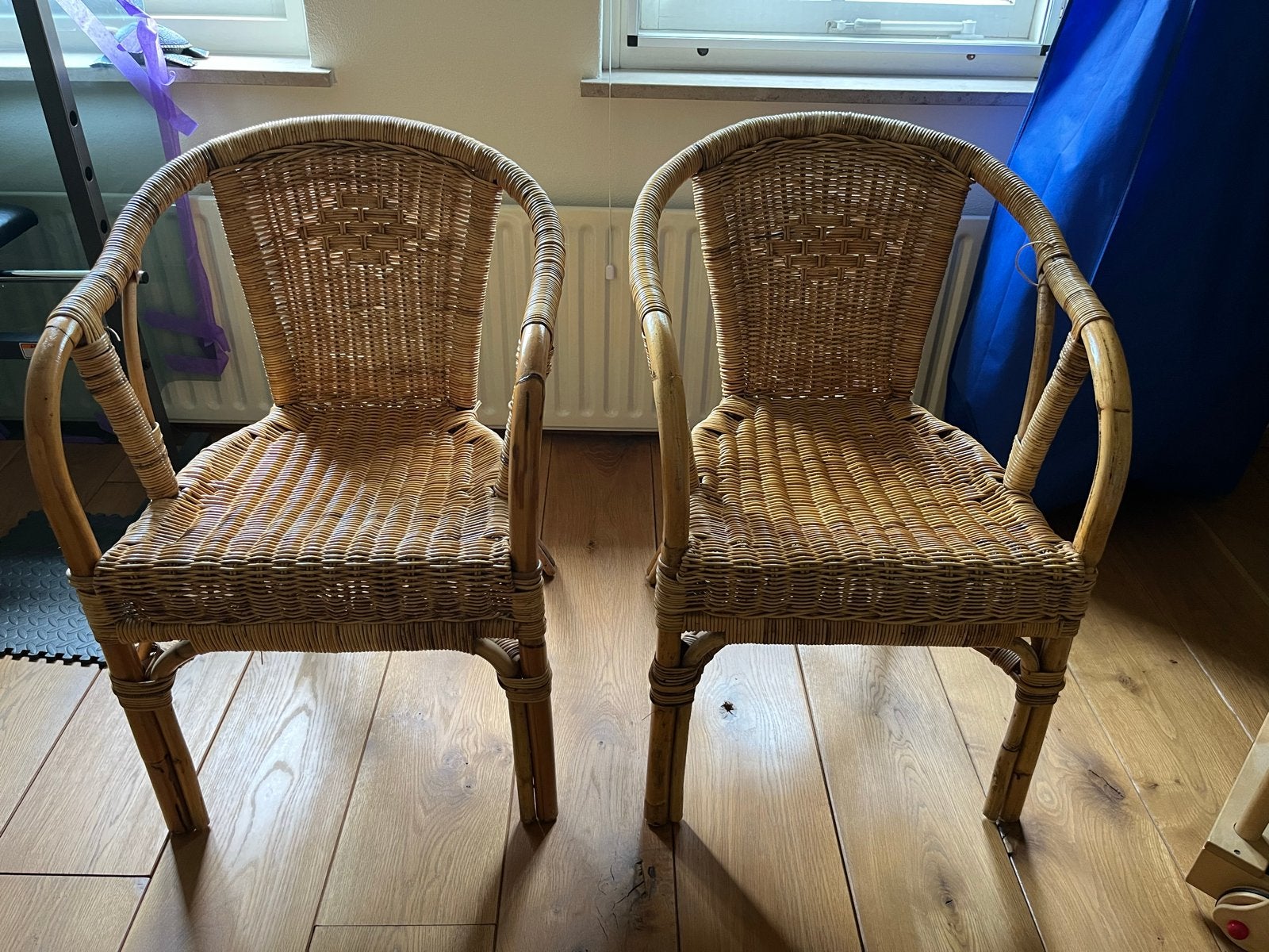 Set van 2 rotan stoelen - Gebruikt, Ophalen, Gebruikt, Twee, Bruin