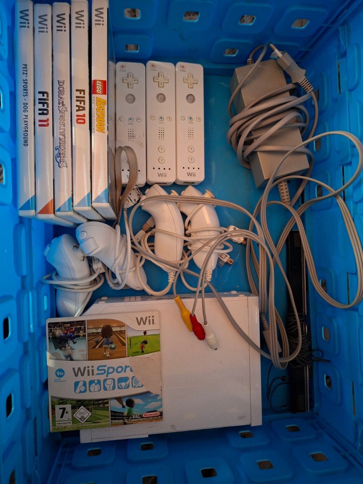 Wii Console Bundel met 3 Controllers en 6 Games, Ophalen of Verzenden, Gebruikt, Met 3 controllers of meer, Met games
