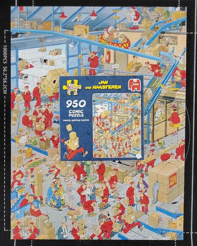 De Pakketdienst 950 stukjes🧩 met voorbeeldposter🖼️, Ophalen of Verzenden, 500 t/m 1500 stukjes, Zo goed als nieuw