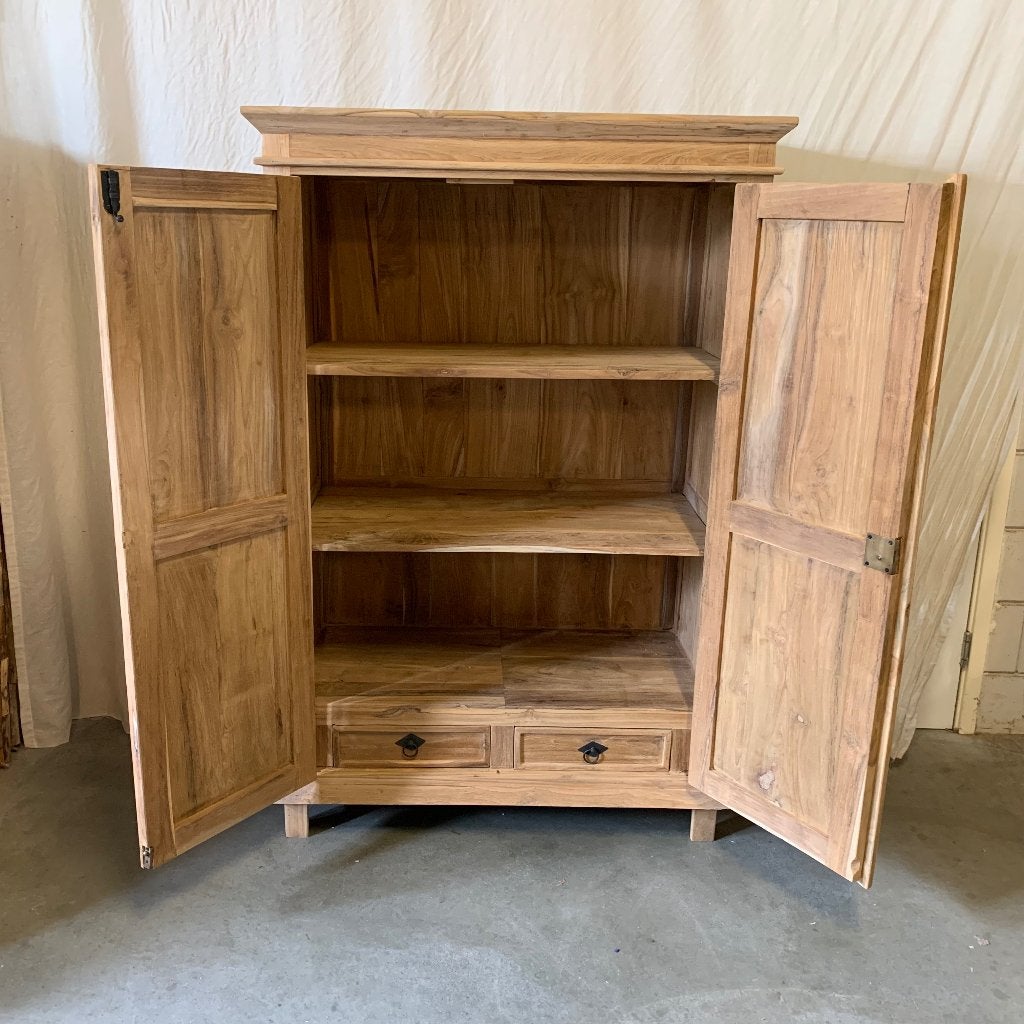 meidenkast / kledingkast – teak - Gratis bezorgd, TTM Wonen, Meubels – (Perzische) Tapijten en Woonaccessoires, Met deur(en), Taag 63, 2491 CS, Den Haag (Forepark)