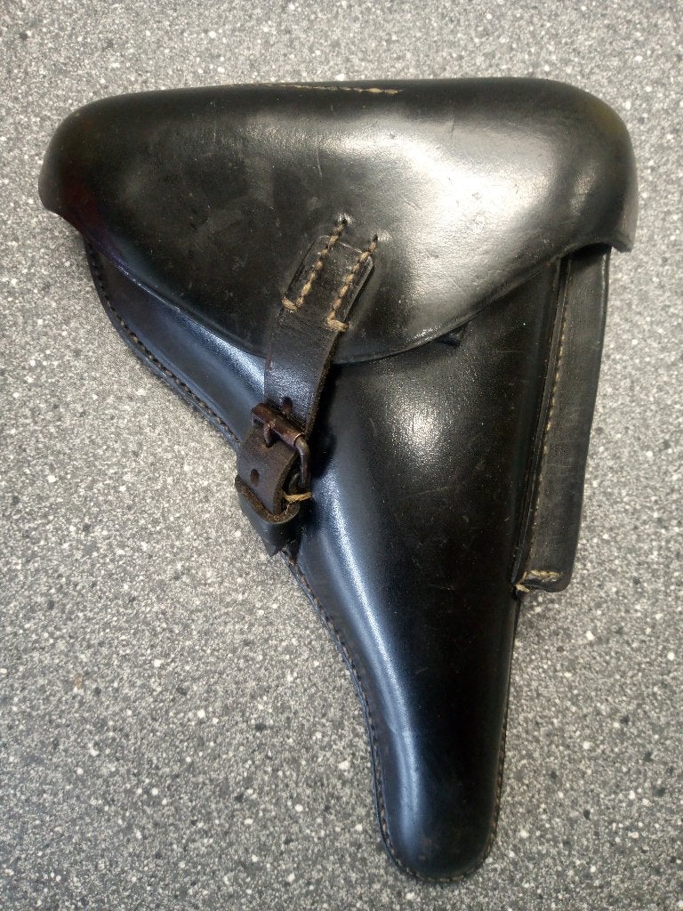 WW2 WO2 1941 origineel Luger p08 holster hard shell zwart, Ophalen of Verzenden, Overige soorten, Duitsland, Overige typen