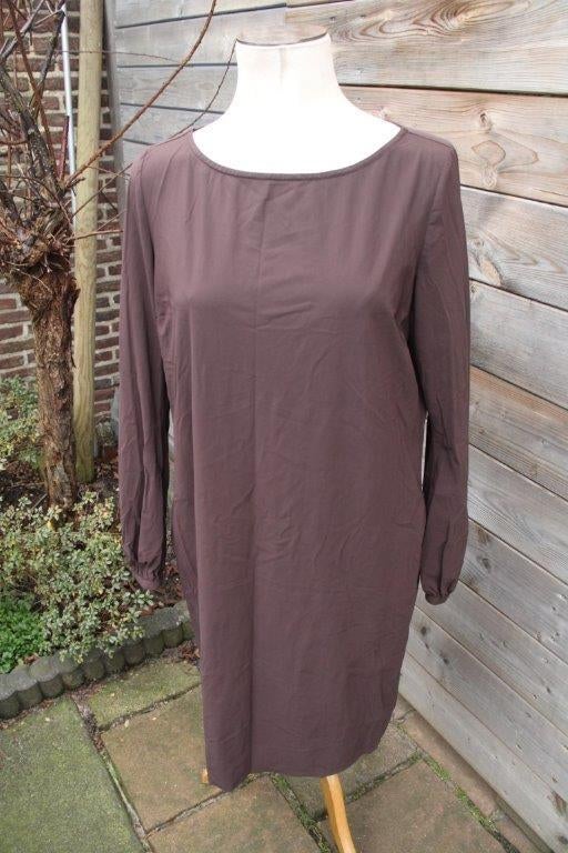 Jurk bruin La Dress by SImone mt XL travelstof Vaste prijs, LA Dress by Simone, Bruin, Verzenden, Maat 46/48 (XL) of groter