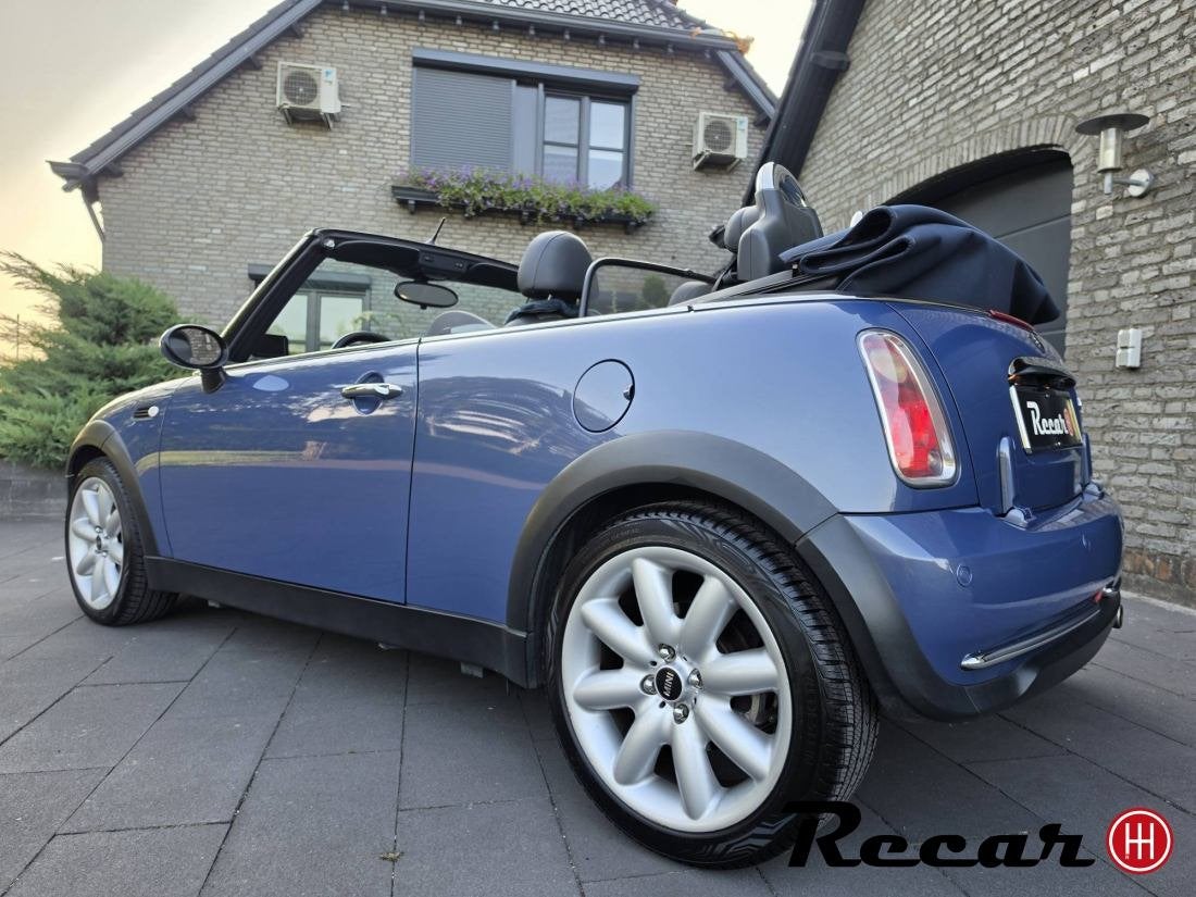 Mini Cabrio - 1.6 Cooper Pepper/ZeerMooi/Pdc/Camera, Auto's, Mini, Gebruikt, 4 cilinders, Cabriolet, Blauw