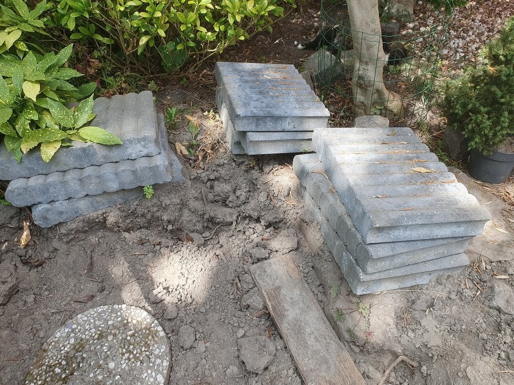 stenen/betonnen border, Tuin en Terras, Ophalen, Gebruikt, 25 tot 50 cm, Minder dan 25 cm