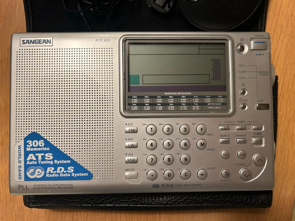 Sangean ATS 909 Wereldontvanger met RDS en accessoires, Audio, Tv en Foto, Ophalen of Verzenden, Gebruikt, Wereldontvanger