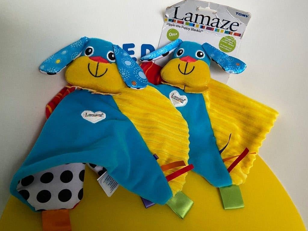 K2836 Lamaze doekje hond 2x, Kinderen en Baby's, Speelgoed | Knuffels en Pluche, Ophalen of Verzenden, Zo goed als nieuw, Overige typen